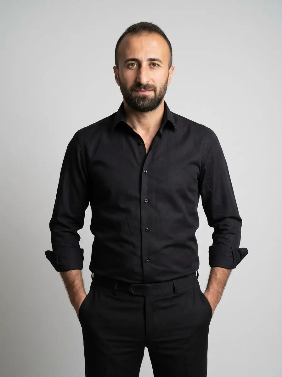 All Black Minimal headshot style